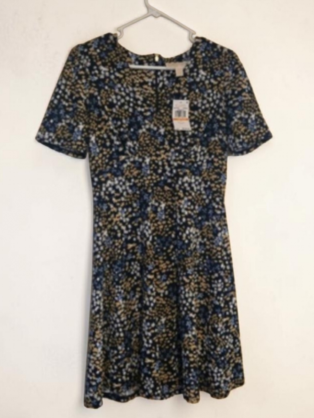 Women's Michael Kors Black Gold Floral Mini Dress S NWT - Picture 2 of 6